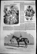 Antique Print Kingston Winner Goodwood Cup 1852 Paris Fashions August 1852 19th