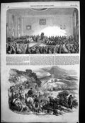 Old Antique Print Bbear-Hunt Pyrenees Inauguration University Sydney 1853 19th