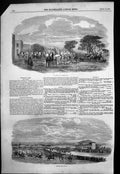 Original Old Antique Print Meet Croxton Park Horse Races Spectators 1853 19th