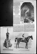 Antique Old Print Testimonial Dr Jeremie Weathergage Winner Newmarket C1853