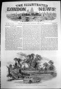 Old Antique Print Oxford CambridgeOared Boat Race Putney Mortlake 1852