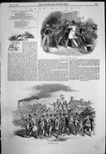 Old Antique Print Epsom Races Struggle Tickets Railway Arrival Epsom 1847 19th