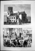 Antique Print St Peters Church Liverpool Duke Duchess Connaught Asylum 1880