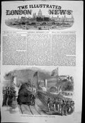 Old Antique Print Queens Visit Ireland Arrival Holyhead Train Crowds 1853 19th
