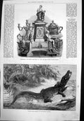 Antique Old Print Testimonial Daniel Gooch Gt Western Railway Alligator 1873