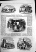 Antique Old Print Mengoon Bell Mandalay Burmah Benhilton Church Sutton 1866