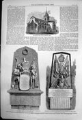 Antique Print Church St John Baptist Perth Monument Officers Crimea War1859