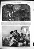 Old Antique Print Gipsies Twilight G Dodgson At Fountain Fw Topham 1857 19th