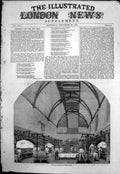 Original Old Antique Print Royal Kitchen Windsor Castle Chefs Work 1850 19th