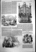 Old Print Organ St James Church Piccadilly Birth Lord Inverury Fete 1852 19th