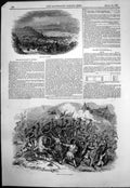Antique Old Print City Berlin Revolution Prussia Charge Troops Berlin 1848 19th