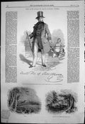 Old Antique Print Duke Saxe Coburg Gotha Chateau Rhenards Brun Gotha 1844 19th