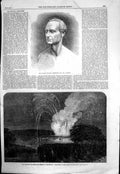 Old Antique Print Bust William Armstrong Congress German Sovereigns 1863 19th