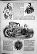 Old Antique Print Bust Samuel BignMp Curiosities Collection T Windus 1855 19th