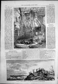 Antique Old Print Runaway Knock Animals Door Park Creswick Andsdell Deer 1855