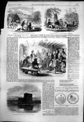Old Antique Print Court House Backwoods Canada Fort Matanza Florida 1855 19th