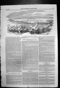 Antique Old Print San Francisco 1851 Yerba Buena Island Earthquake Fire 1851