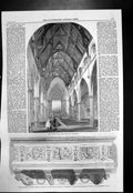 Antique Old Print Church St Luke Heywood Marble Gallery Church Florence 1860
