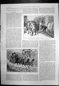 Antique Old Print Road Coolgardie Arrival Train Southern Cross GFields 1895