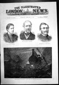 Antique Old Print Rough Weather Railway Gale Earl Grosvenor Hb Willis 1884 19th