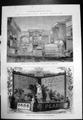 Antique Old Print Bedroom Furnished Jackson Graham Oxford St Pears Soap 1884