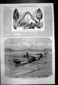 Antique Old Print Raising Steamer Wolf Belfast Lough Tools Royals Glasgow1868