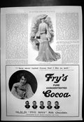 Old Antique Print Pretty Spring Costume Frys Pure Concentrated Cocoa 1903 20th