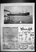 Antique Old Print Swift Discharge Cargo Grangesberg Wilson Gill Gsmiths 1903