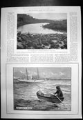 Old Antique Print Restoration Ladysmith Waterworks Lea Perrins Sauce 1903 20th