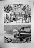 Antique Print Childrens Party Woolwich Tour Rockies Gov General Canada 1890
