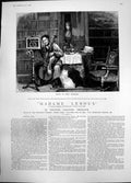 Antique Old Print Madame Leroux Tudway Didear Dressing Gown Violincello 1890