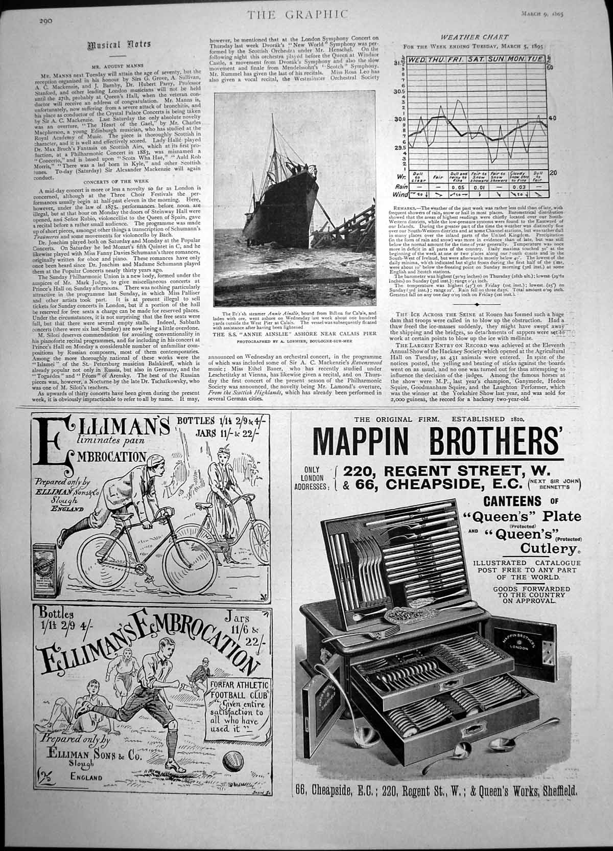 Old Ss Annie Ainslie Calais Ellimans Embrocation Mappin Brothers1895 Victorian