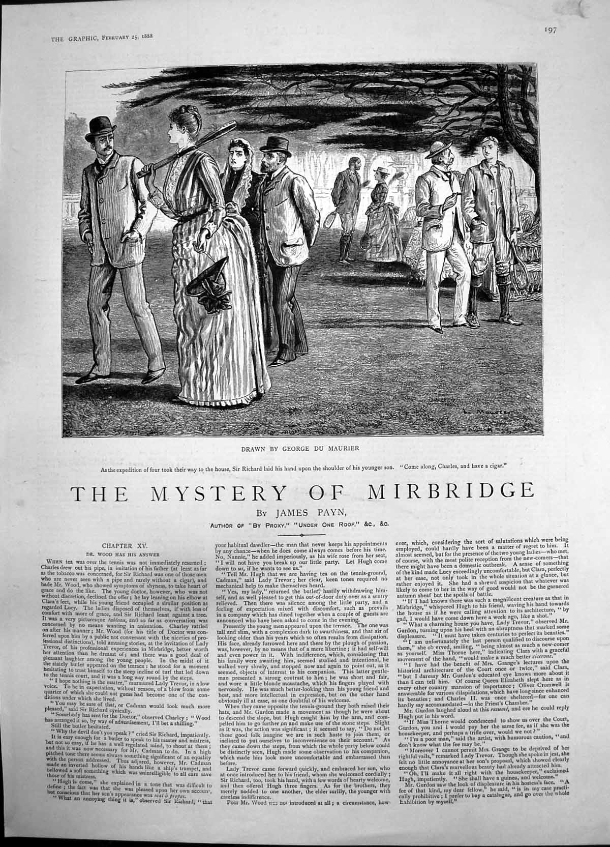 Old Antique Print Mystery Mirbridge Sir Richard Comforts Son Charles 1888 19th