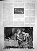 Old Antique Print Presentation Salver Joseph Barnby Mazawattee Tea 1895 19th