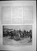 Antique Old Print Review Volunteer Heavy Battery Brigade Saluting Point 1905