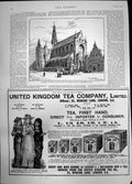 Antique Old Print Haarlem Town Frank Hals Church United Kingdom Tea Co 1892