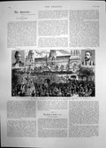 Antique Old Print Southports 100Th Birthday Earl Lathom Opening Ceremony 1892