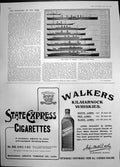 Antique Print Evolution Liner Paddle Turbine State Express Cigarettes 1906 20th