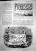 Antique Old Print Snaring Stray Pigeons Queenstown Ireland Hudsons Soap 1904