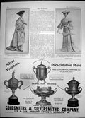 Antique Old Print Ladies Evening Wrap Reception Toilette Gsmiths Silver 1904