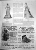 Antique Print Ladies Dance Dress Balldress Peter Robinson Mourningwear1899 19th
