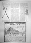Antique Print Sword Presented Col Hector Macdonald Palace Hotel Paris 1899 19th