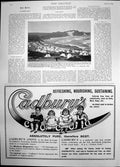 Old Antique Print Camp Beach East London South Africa Cadburys Cocoa 1899 19th