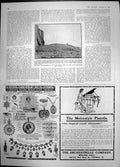 Antique Old Print Landslide St Margarets Bay Dover Metrostyle Pianola 1905 20th
