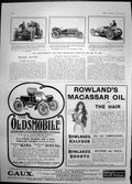 Antique Old Print Gordon Bennett Cup Race Isle Man Rowlands Macassar Oil 1905