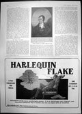 Antique Old Print Portrait Robert Burns Foe Sale Harlequin Flake Tobacco 1905
