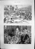 Antique Old Print French Operations Dahomey Stanleys Wedding Westminster1890