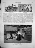 Antique Old Print Queen Balmoral Lochnagar Distillery Cottage Kitchen 1882 19th