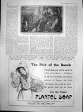 Old Antique Print Love Among Ruins Burne-Jones Spoilt Plantol Soap 1908 20th