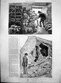 Antique Print Ireland Barricading House Resist Eviction After Eviction 1888